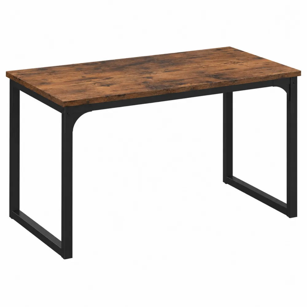 Escritorio de madera con estructura de metal negro 120x60x75 cm