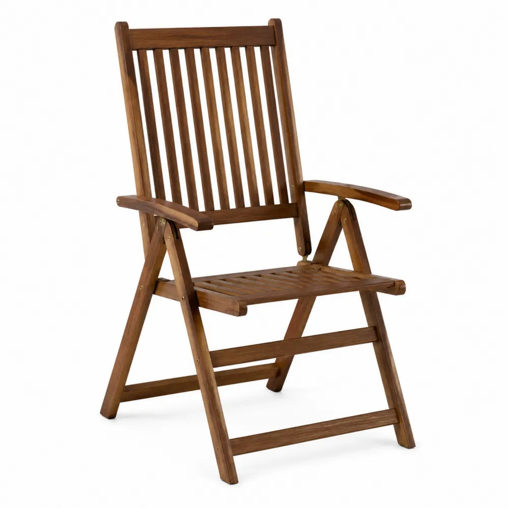 Silla plegable de madera de acacia
